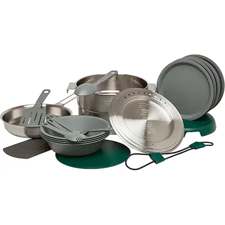 Fire-Maple Feast Heat Exchanger Set | Compact Camping Cookware Kit | Nested  Design | Contain with a Pot, Kettle and Non-Stick Frypan | Ideal for